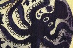Sketchbook watercolour detail of Minoan Octopus Jar, Crete by David lewry